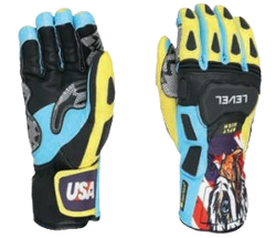 Handschuhe Level SQ CF US Ski Team By Lauren Macuga Black/Yellow - 2025/26