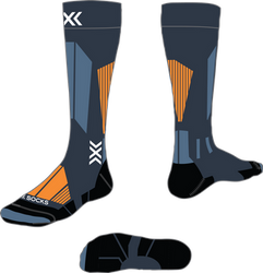 Skisocken X-Socks Ski Touring Perform OTC Marine/Orange - 2024/25