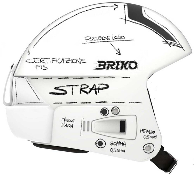 Helmet Briko Vulcano FIS 6.8 Graphik Matt/White Black - 2023/24