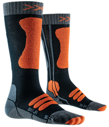 Skisocken X-Socks Ski Junior 4.0 Anthracite Melnage/X-Orange - 2023/24