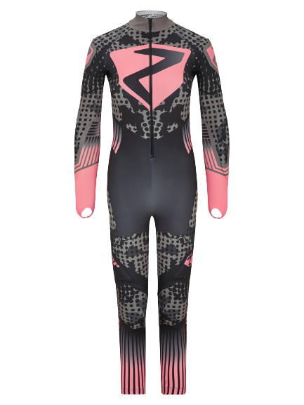 Racesuit Ziener RCE Racesuit Padded Junior Black Foggy Print Pink Vanilla - 2023/24