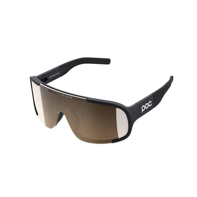 Sonnenbrille POC Aspire Mid Uranium Black/Brown Silver Mirror - 2024/25