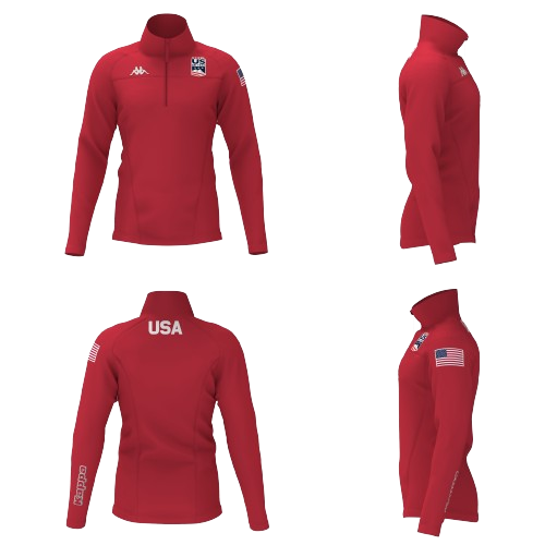 Hoodie Kappa 8CENTO 818 US Red Racing - 2024/25