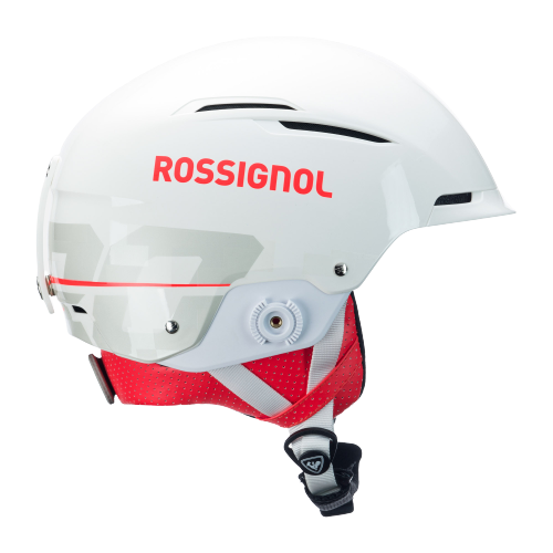 Helmet Rossignol Hero Slalom Impacts White + Chinguard - 2024/25