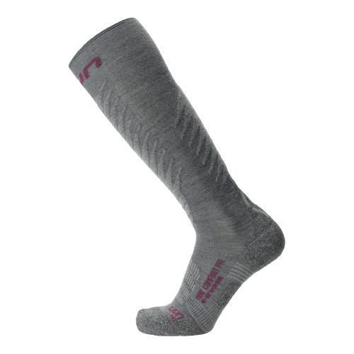 Skisocken UYN Woman Ski One Comfort Fit Grey/Purple - 2025/26