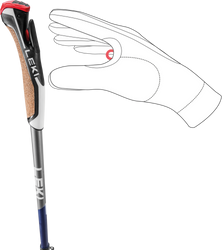 Poles Nordic Walking LEKI Traveller Carbon