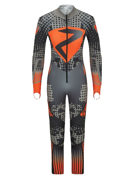 Racesuit Ziener RCE Racesuit Black Foggy Print Orange Pop - 2024/25