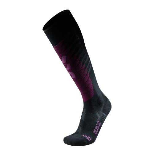 Skisocken UYN Women Ski One Biotech Black/Purple - 2025/26
