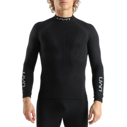 Thermal underwear UYN Man Elevatyon Biomorph UW Shirt Long SL Turtle New Neck Black - 2024/25