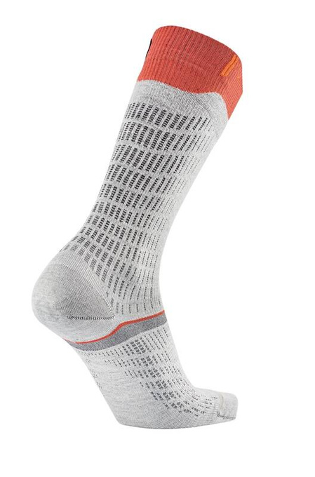 Ski socks Sidas Ski Merino Performance Light Grey/Coral 2024/25