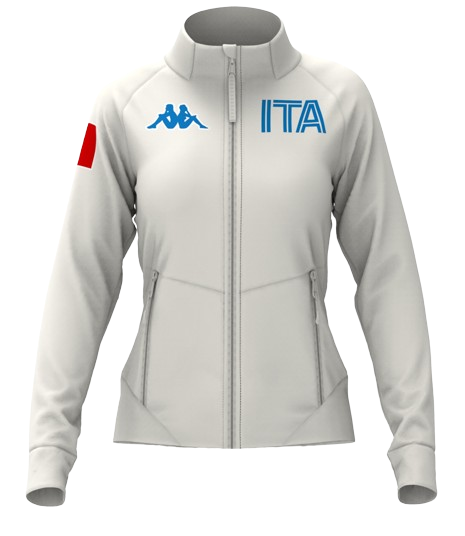 Hoodie Kappa 6CENTO 688 ITA White Coconut/Blue - 2024/25