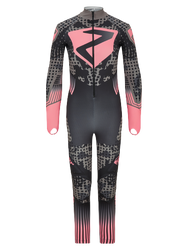 Racesuit Ziener RCE Racesuit Padded Junior Black Foggy Print Pink Vanilla - 2023/24